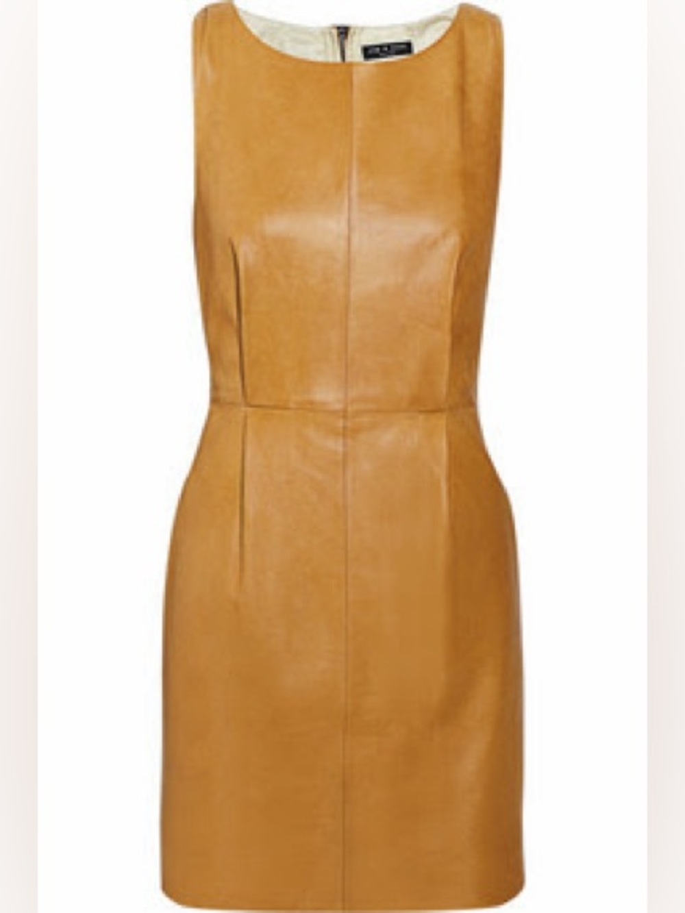 rag & bone Tribeca Genuine Leather Mini Dress in Camel - size 4